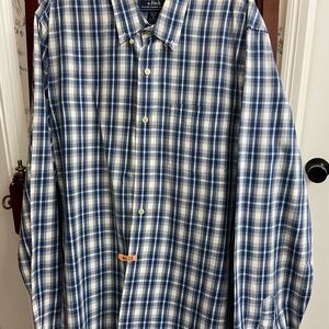 Abercrombie & Fitch Blue and White Plaid Shirt